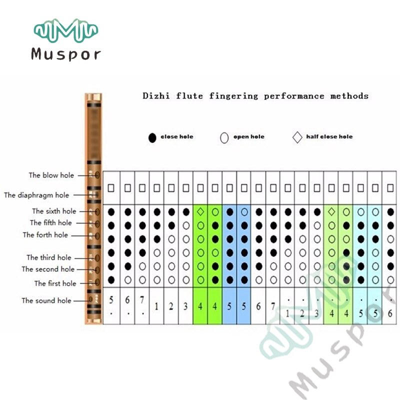 Stikbar traditionel kontrol af bambusfløjte kinesisk dizi cdefg nøgle