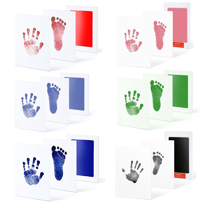 Kits de almohadillas de tinta para huella de bebé, huella de perro o gato, recuerdo seguro, no tóxico,