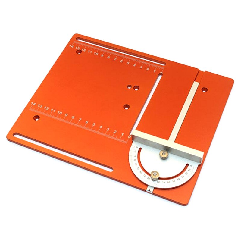 Woodworking Circular Saw Clearance Insert Cover Plate Mini Table Saw Flip Board with Miter Gauge Guide Set Workbench DIY Tools