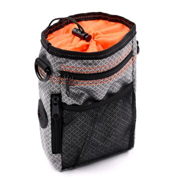 Dog Treat Training bag with Poop Bag Dispenser Pet Dog Walking Food Treat Snack Bag Outdoor Agility Bait Training Pockets: Orange