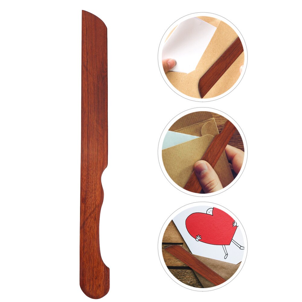 1Pc Wood Envelope Opener Paper Cutter Letter Opener Portable Box Opener