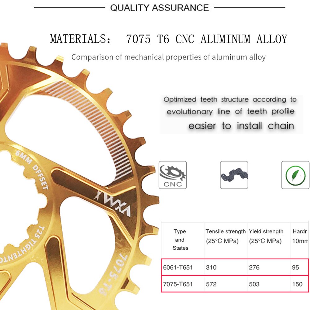 Pédalier de vélo VXM vtt GXP manivelle à engrenages fixes 30T 32T 34T 36T 38T plateau pour pièces de vélo sram gx xx1 X1 x9 GXP