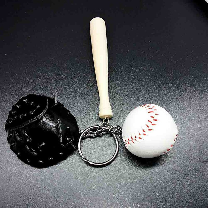 Key Sports Chain Car Bike Keyring Novelty Baseball Mini Handmade Souvenir Cute Base Ball Key-chain