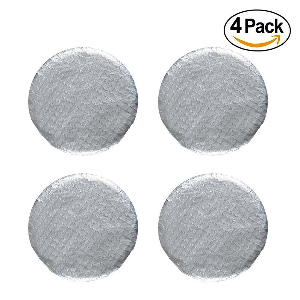 Funda protectora de aluminio para neumáticos de coche, 4 protectores de llantas de invierno y verano para automóvil: Default Title