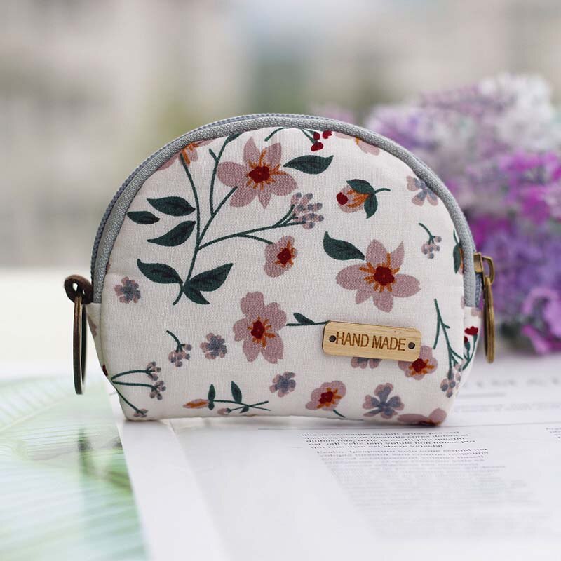 Cartoon Kurze Brieftasche Frauen Vintage Leinwand Shell Geldbörse Dame Karte Halter Kupplung Kinder Cartoon Fuchs/Eule Kleine Ändern geldbörsen: 017