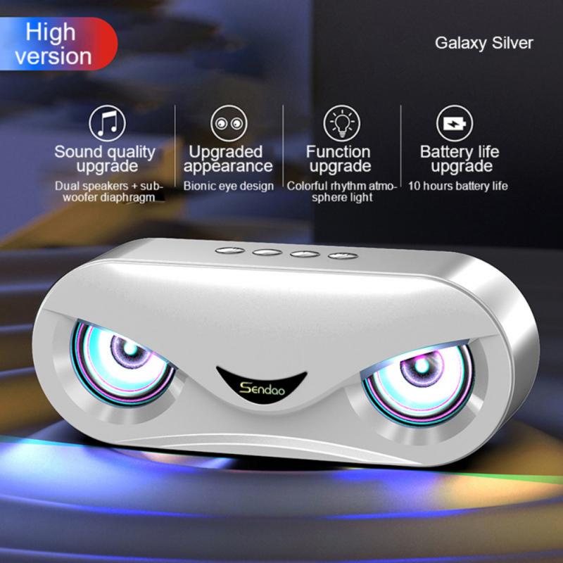 Kabelloses, tragbares bluetooth-fähiges led-lautsprecherset mit farbiger leuchte, schlaflampe und musikbox für zuhause, reisen und büro