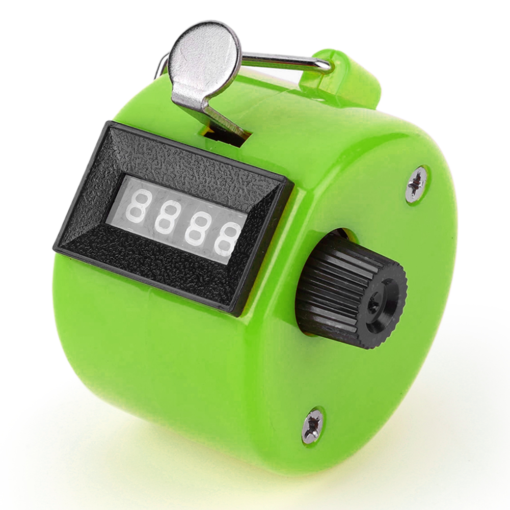 Hand Mechanical Counters Clickers Number Counter Pitch Counter for Counting Knitting Coaching Golf Fishing: green