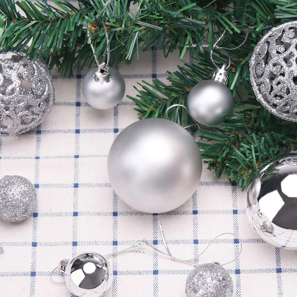 100pcs 3-6cm Gold Sliver Red Metallic Christmas Balls Decor Christmas Tree Balls Xmas Decorartion for Home Noel Year