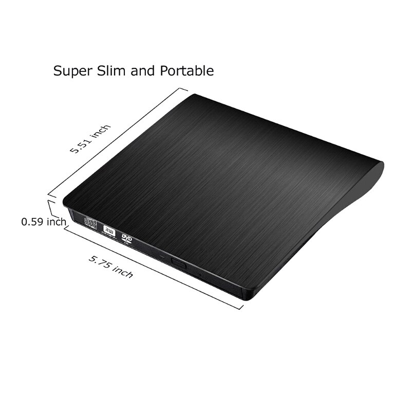 Externe Cd Dvd Stick Mit Fall Usb 3,0 Optische Stick Tragbare Schlanke Cd Rw Rom Stick Player Brenner Writer Rewriter hohe Geschwindigkeit F