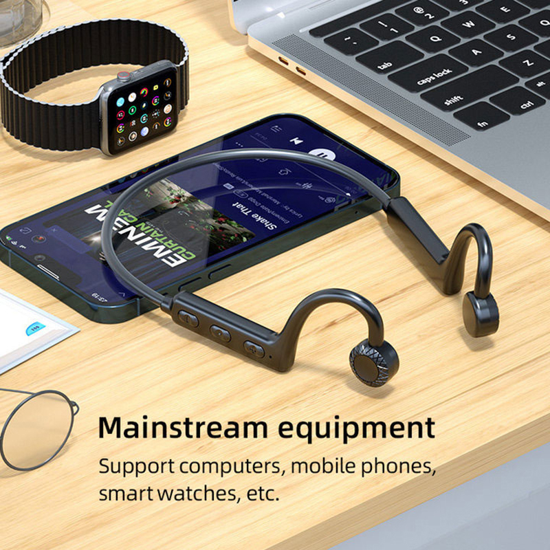Knochenleitung Bluetooth Kopfhörer Drahtlose Bluetooth Headset HIFI Audio Nicht-in-Ohr Sport Wasserdichte Musik Kopfhörer