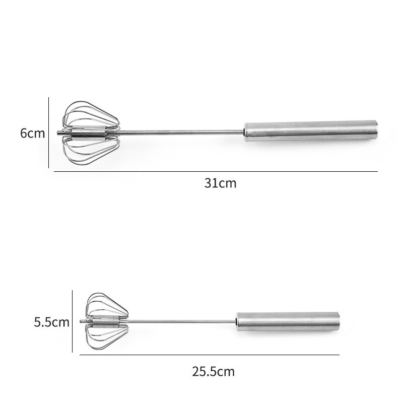 Kitchen Tools Egg Tools Semi-automatic Rotating Mixer Stainless Steel Baking Accessories Cream Butter Mixer Kitchen Essentials