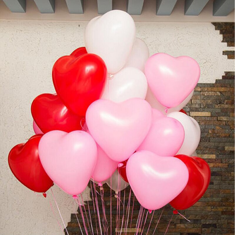 10Pc Red Pink Balloons 10Inch Love Heart Latex Balloons Wedding Marriage Birthday Party Decor Inflatable Helium Globos Proposall