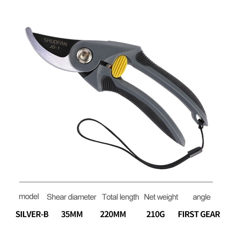 Powerful Garden Pruners Trim Metal Cutting Scissors Hand Tools Shears Grafting Secateurs Flowers Branch Cutter Plant Pruning: Sliver-B