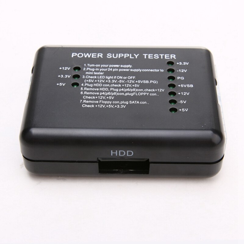 Computer PC Power Supply Tester Checker LED 20/24 Pin For PSU ATX SATA HDD Tester Checker Meter Measuring