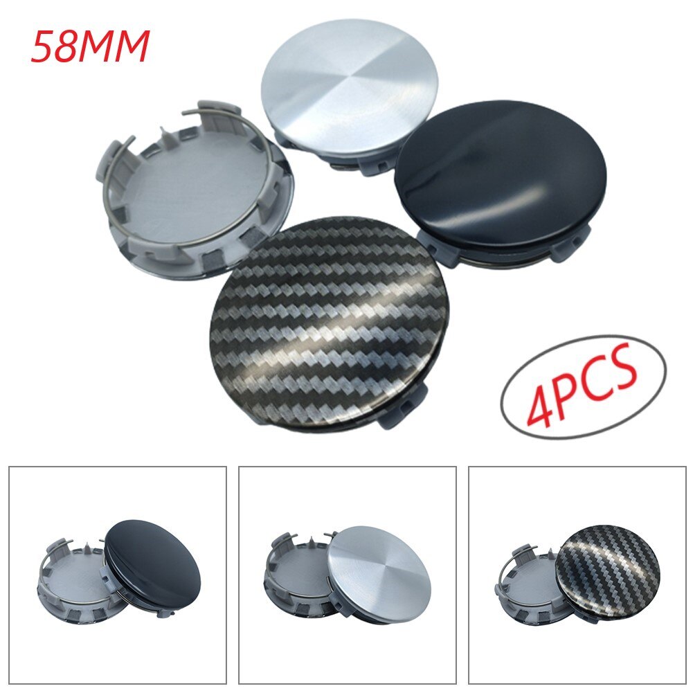 4 * Car Wheel Center Cap 58MM For Tesla MODEL X S 3 Car Wheel Center Hub Cap Auto Rim Covers