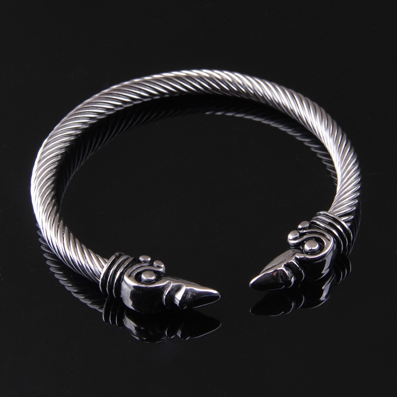Rustfrit stål ravn armbånd indiske smykker tilbehør viking armbånd mænd armbånd manchet armbånd til kvinder armbånd