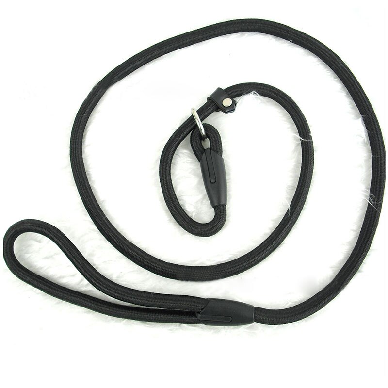 Laisse pour animal de compagnie, corde en Nylon, réglable, laisse pour chiot, sangle de Traction, collier pour chiot, de: Black / 0.6-140