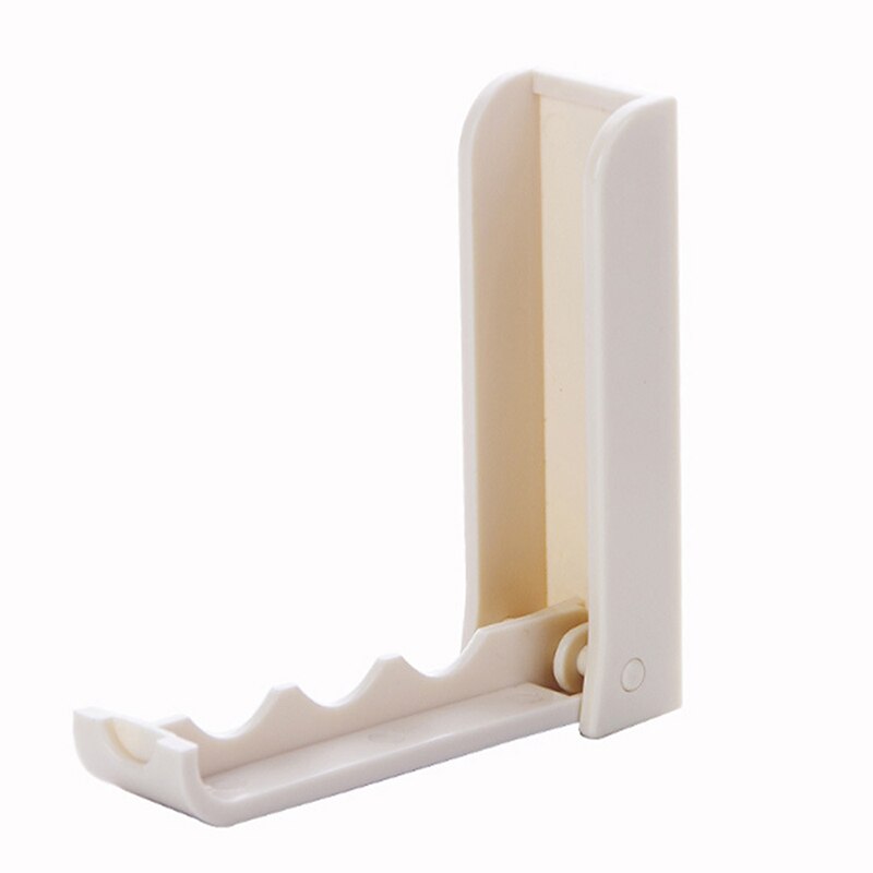 Handdoek kleding paraplu opbergrek veelzijdige klevende wandhanger haak opvouwbaar zelfklevend draaibaar rek deurhaak hanger: Beige