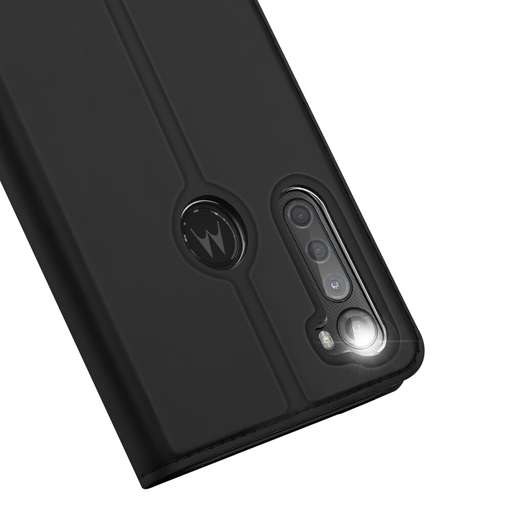 Voor motorola one fusion plus hoesje 6.5 " luxe magnetische flip lederen hoesje voor moto one fusion+ kaarthouder holster telefoonhoesje