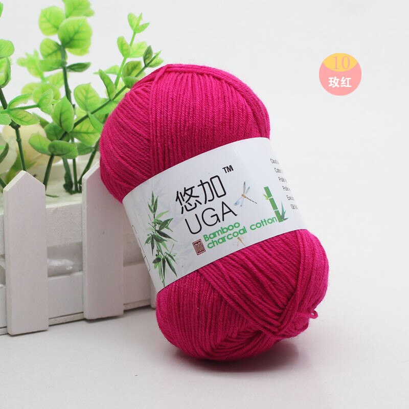 Soft Bamboo Crochet Cotton Knitting Yarn Baby Knit Wool Bamboo Charcoal Cotton Hand Knitting Yarn 50g/pc 6 ply: 8