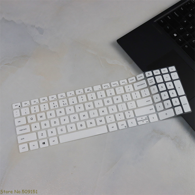 For Dell Inspiron 15 3000 3510 3511 3515 Inspiron 17 5000 7510 Dell Vostro 3510 3515 5510 5515 Laptop Keyboard Skin Cover: White