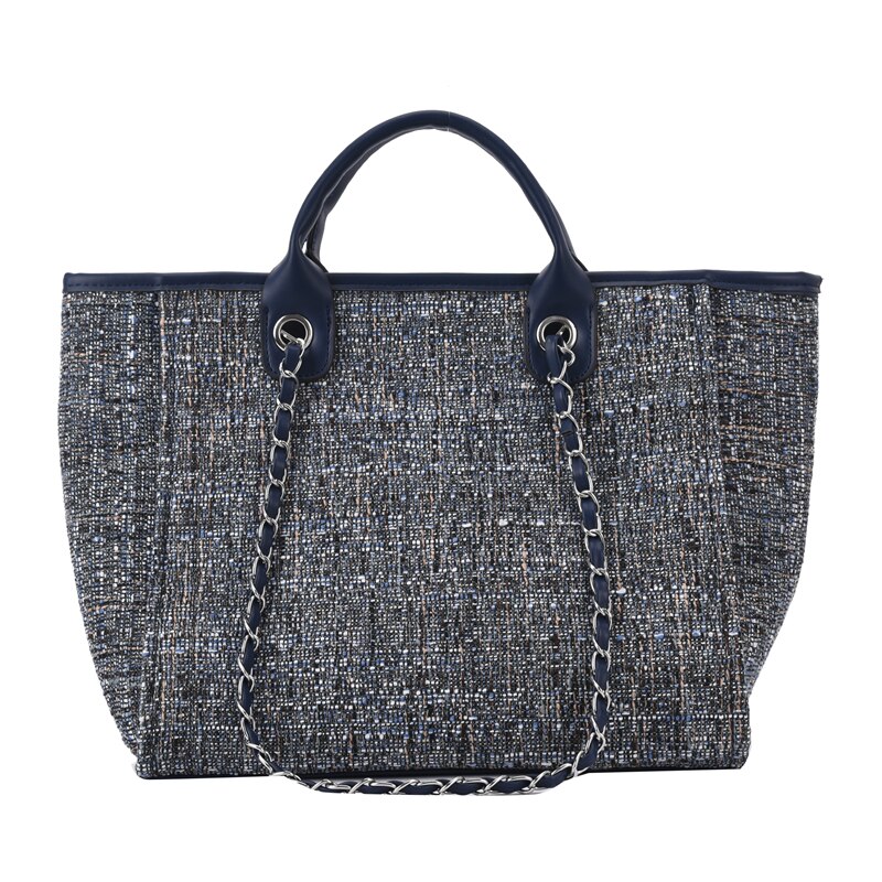 Vrouwen Canvas Handtassen Tassen Dames Grote Capaciteit Schouder Messenger Bags Mode Vrouwelijke Reistas: Blauw