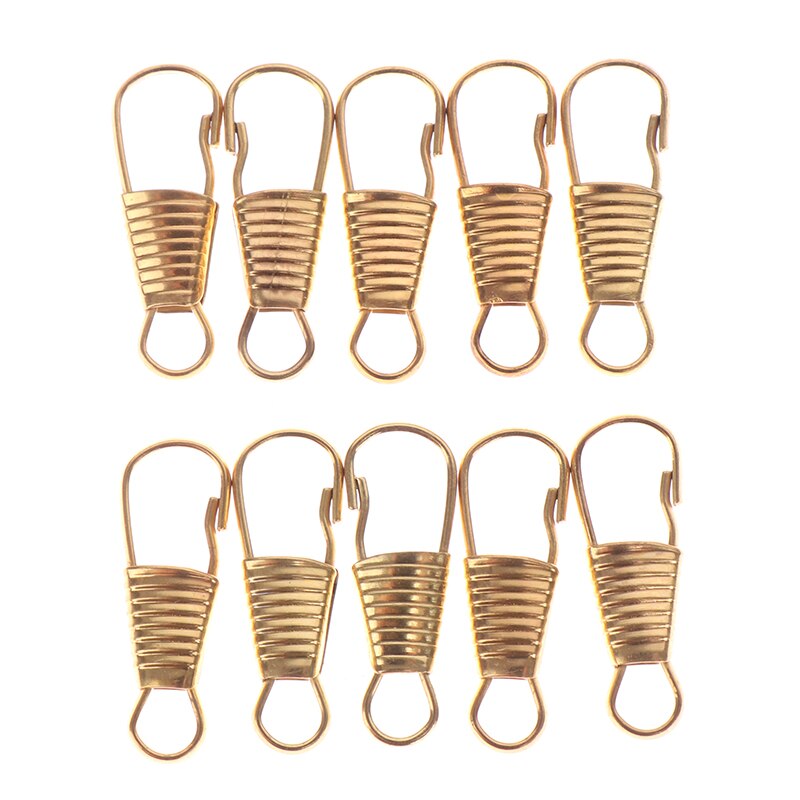 10Pcs Rits Hoofd Bagage Kleding Schoenen Laarzen Diy Rits Puller Afneembare Rits Trekt Naaien Craft Naaien Kits Metal Zip: Gold