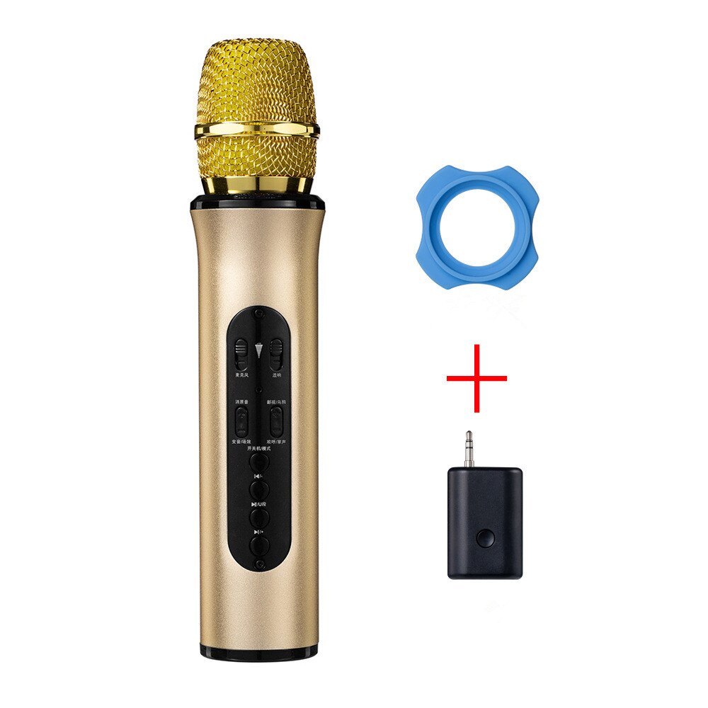 Micrófono K6 para teléfono móvil, accesorio inalámbrico compatible con Bluetooth, varios dispositivos: golden K6L