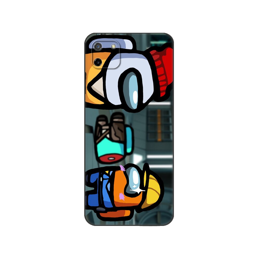 Czarna obudowa tpu do etui OPPO Realme C11 do Realme C 11 RealmeC11 powrót RMX2185 pokrowiec na zderzak wśród nas: 70382