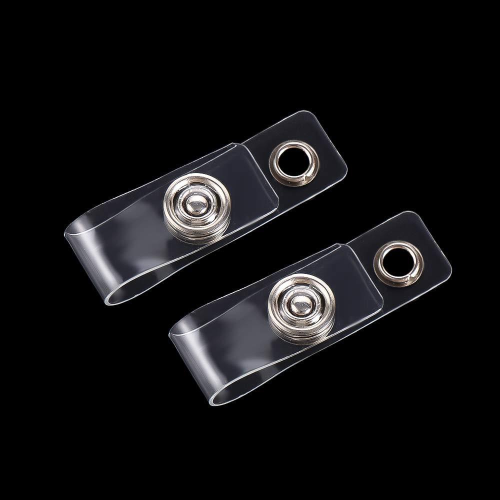 Holder Accessories 10 Pieces Badge Holder PVC Clear Card Holder Buckle ID Card Holder Name Card Keychains Card Holder Lanyard