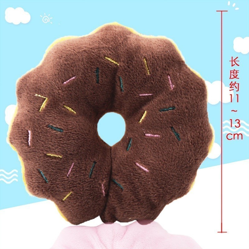 Chihuahua Spielzeug Für Hunde Plüsch Spielzeug Donut Hund Spielzeug Interaktive Hund Kauen Quietschende Kauen Plüsch Donut Spielen Cartoon Spielzeug Schöne sound