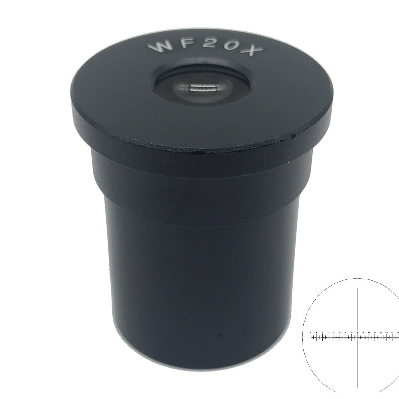Eyepiece WF10 WF15X WF16 WF20 Wide Field for Biological Microscope with or without Reticle Scale Mounting Diameter 23.2mm: WF20-10mm reticle