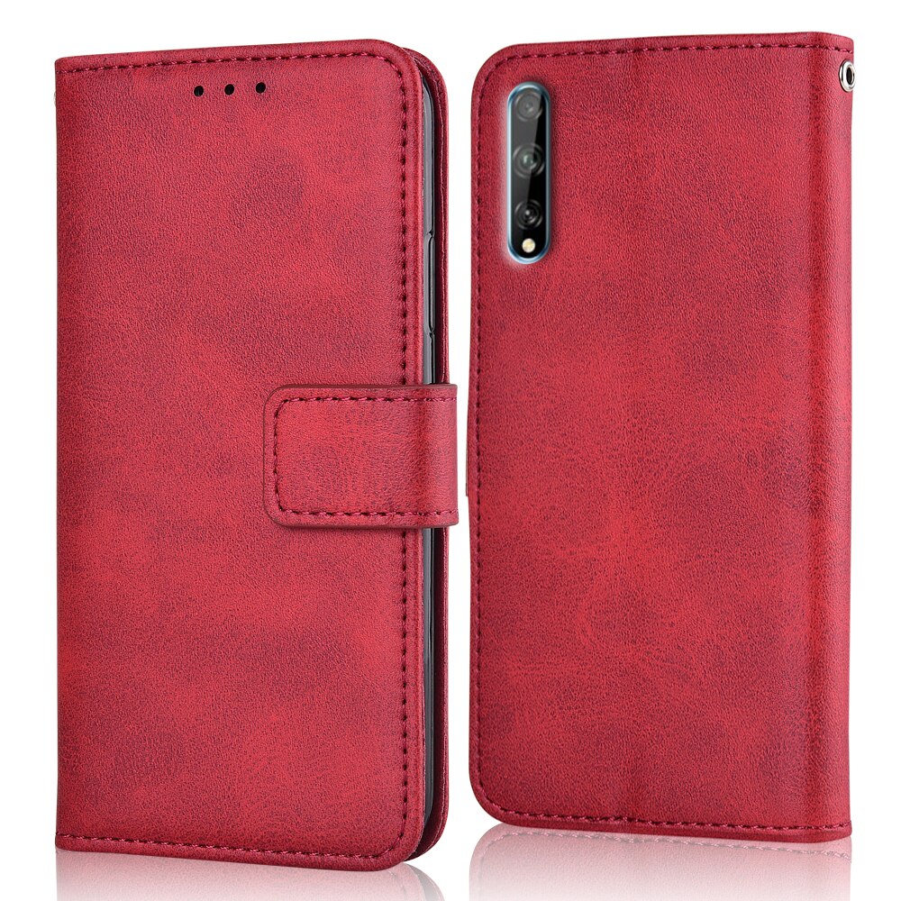 Case On Honor 30i Cover Fitted Case On Huawei Honor 30i Cover Phone Bag For Huawei Honor30i Plain Wallet Case: niu-Red