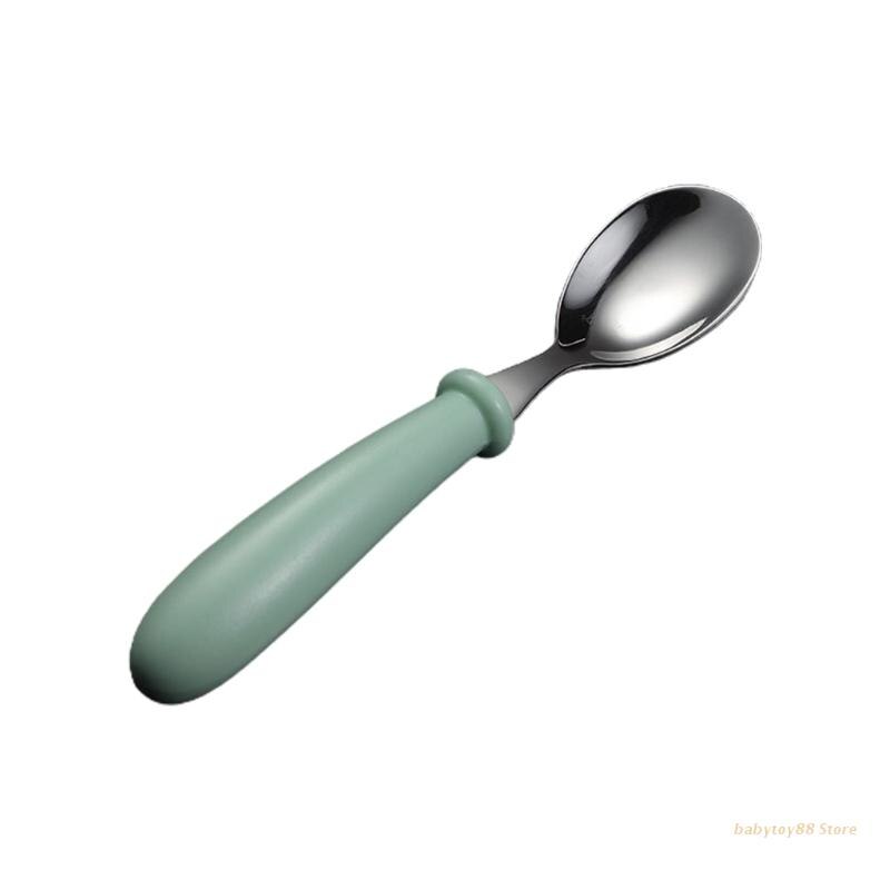 Y4UD 6pcs Toddler Stainless Steel Untensils Set Children Safe Flatware Food Feeding Fork Spoon Cutlery with Travel Case