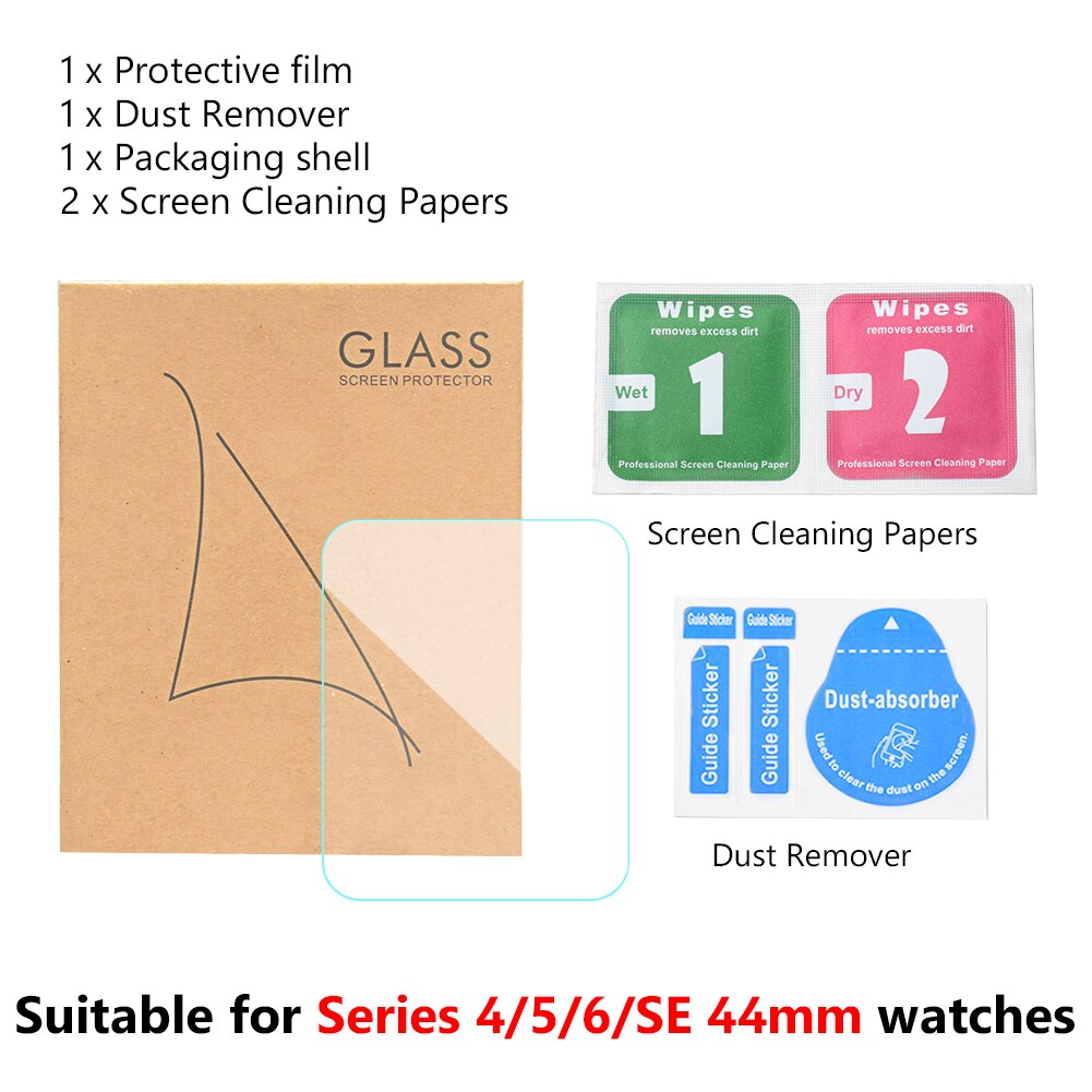 1/3Pcs Gehard Glas Screen Protector Voor Apple Horloge Serie 6 5 4 3 2 1 Se 38 40 42 44Mm Voor Apple Iwatch Screen Protector Film: series 456 se 44mm / 1 piece