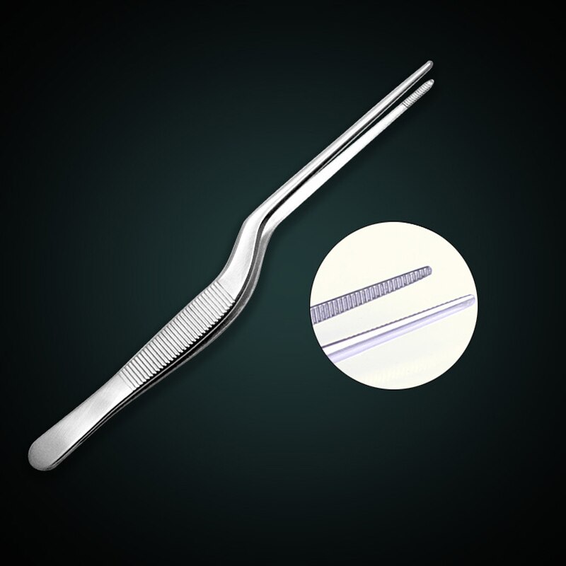 Pinzas atraumaticas de acero inoxidable, pinzas curvadas, limpiador de pestañas, 3 unids/set por juego