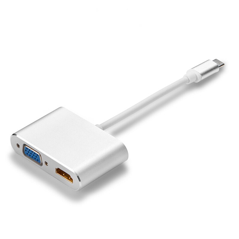 Typ-C zu HDMI 4K Adapter VGA Dual Interface 1080P HD VGA Interface Windows Linux android Kabel Data Converter
