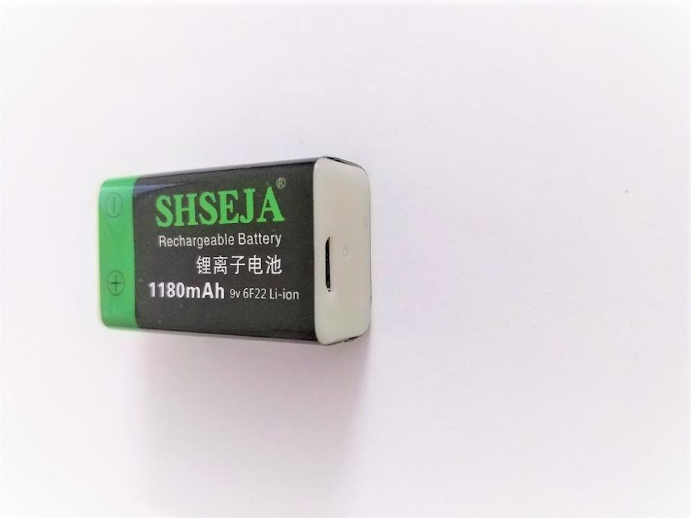 USB 9V BATTERY 1PCS 9V Battery 1180mAh micro USB Rechargeable Lipo Battery 9V Battery