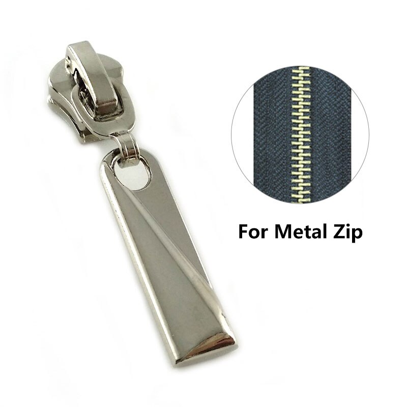 Jas Zip Hoofd Diy Rits Sliders Metalen/Nylon/Hars Ritsen Reparatie Kit Jas Kleding Naaien Accessoires: 04