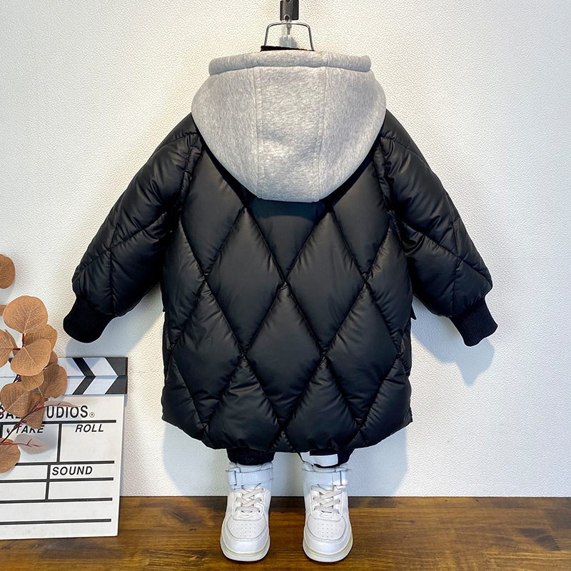 Neue Winter kinder Junge Camouflage Unten Jacke Oberbekleidung Kleidung Mit Kapuze Teen Jungen Baumwolle Gefütterte Parka Mäntel Verdicken 2-12Y