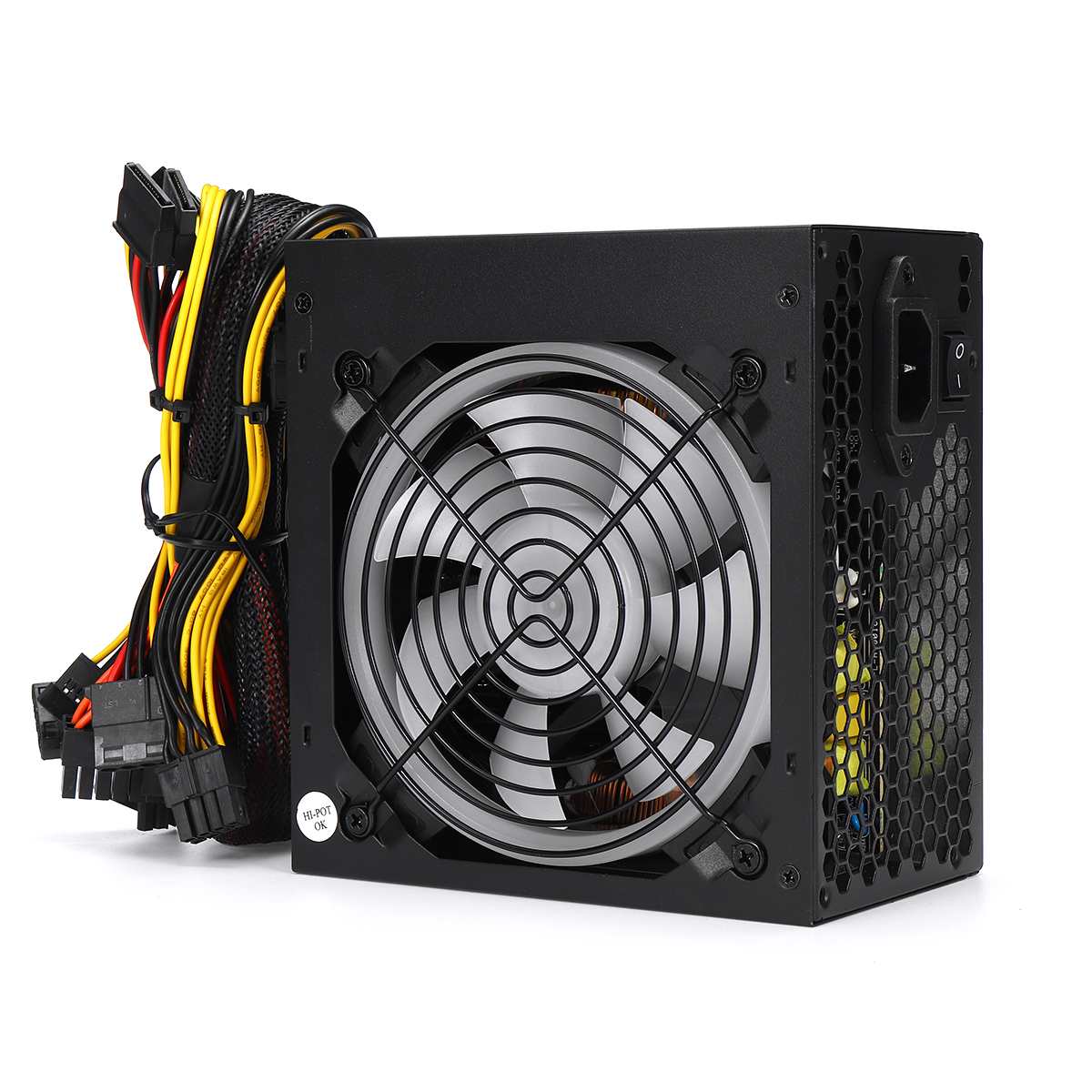 1200W Computer Power Supply Active PFC 12CM LED Fan Led 12V ATX 8PIN+2x6PIN SATA PC Power Supply for Desktop Gaming Computer