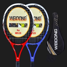 Training Racket Carbon Tennis Rackets Sports Grip 4 3/8inch Coaches Recommend Racquet For Adult Male Women