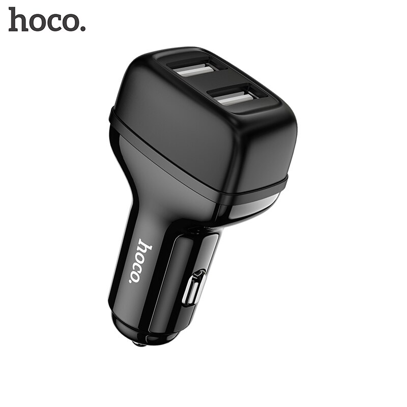 Hoco Dual Output Usb Car Charger Voor Iphone 11 Pro Xs 8 7 Plus Universele 5V2.4A Snel Opladen Adapter Voor samsung S9 S8 Oneplus