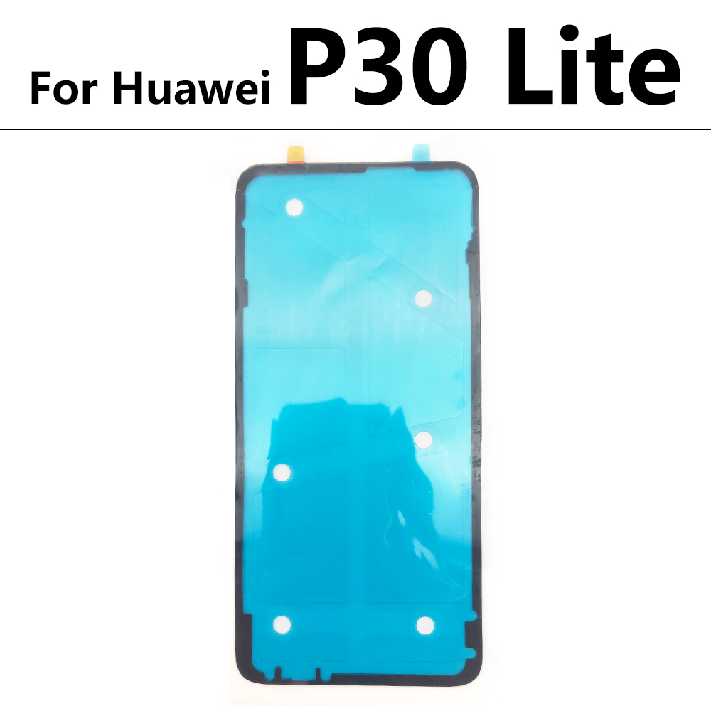 Cubierta trasera de batería para Huawei Mate 20 30 40 P20 P30 Pro Lite Honor 30 Pro, pegatina de puerta, cinta adhesiva de pegamento, novedad: P30 Lite