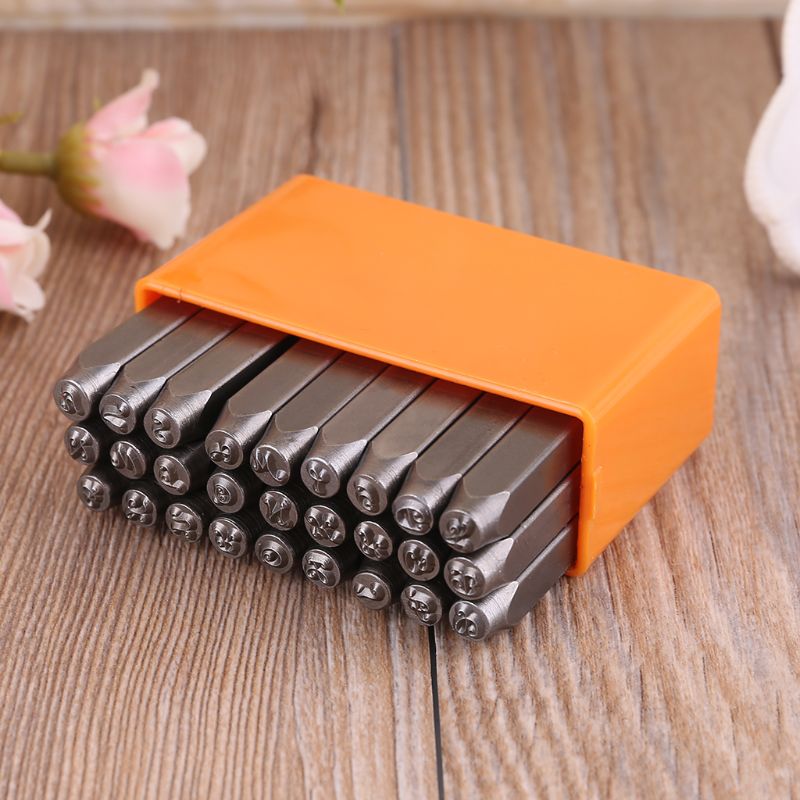 Neue 27 teile/satz Groß knapp Stahl Metall Stempel Stanzen schlagen Leder Holz Schmuck Handwerk Werkzeug
