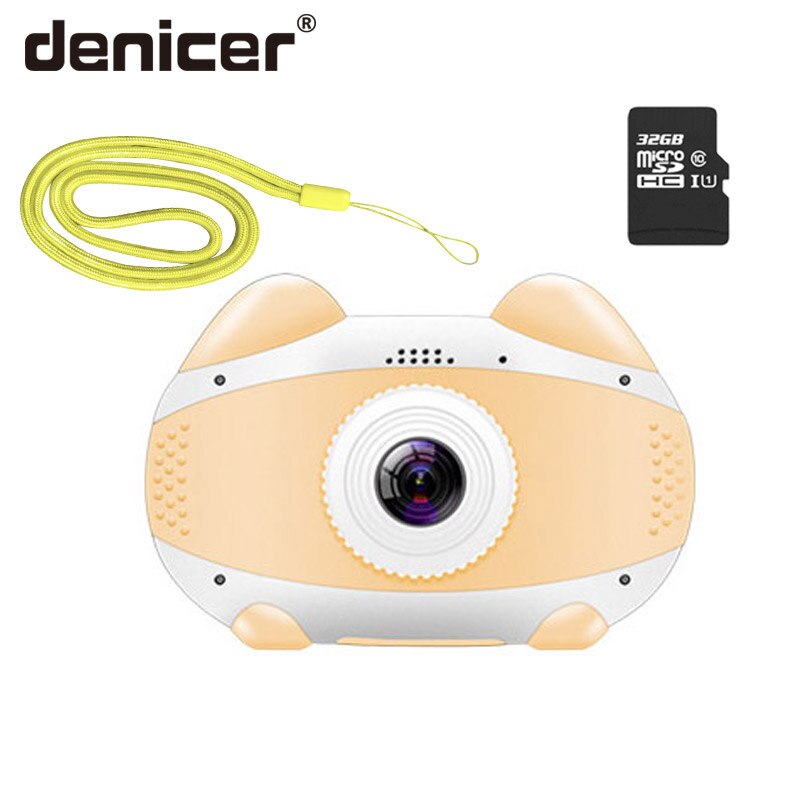 2 zoll bildschirm spielzeug kamera pädagogisches mini digital foto kamera 8MP fotografie geburtstag kühlen kinder kamera für kinder K01: YELLOW-32G