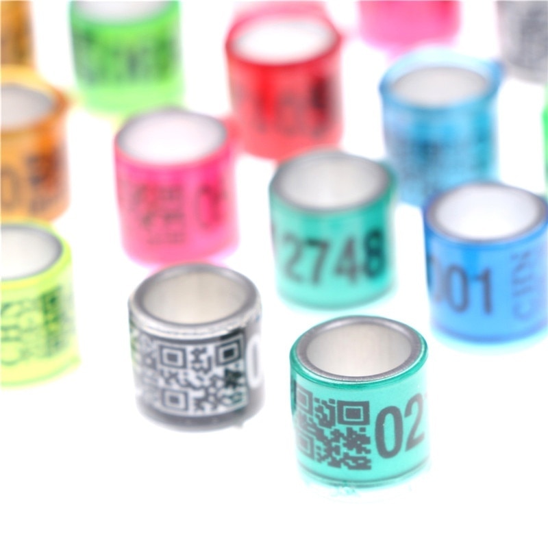 20pcs/lot Pigeon Rings Digital Bird Foot Ring Bird Parrot Pigeon Leg Rings Supplies Accessories Bird Training Tool