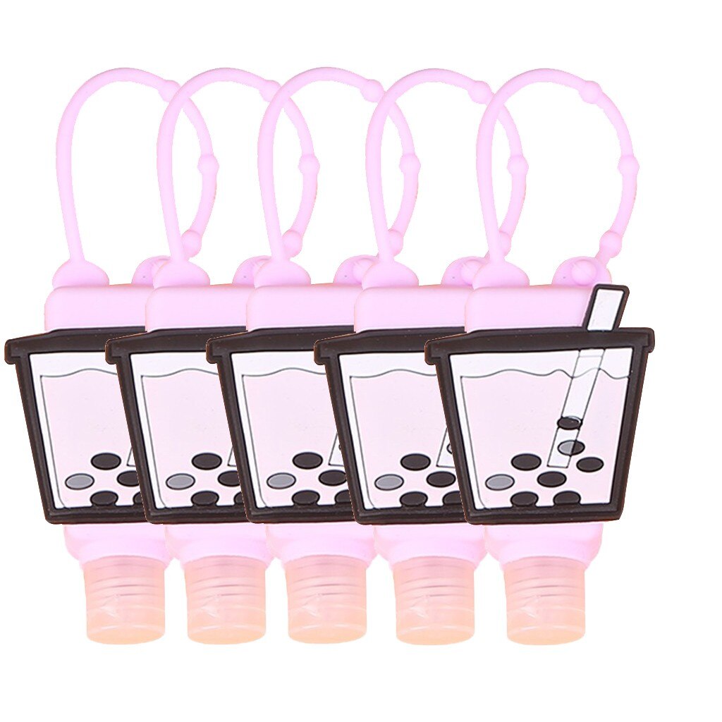 5pc mão desinfetante dispensador pulseira portátil dispensador de mão 30ml pulsera gel hidroalcoólico bonito padrão dos desenhos animados: D