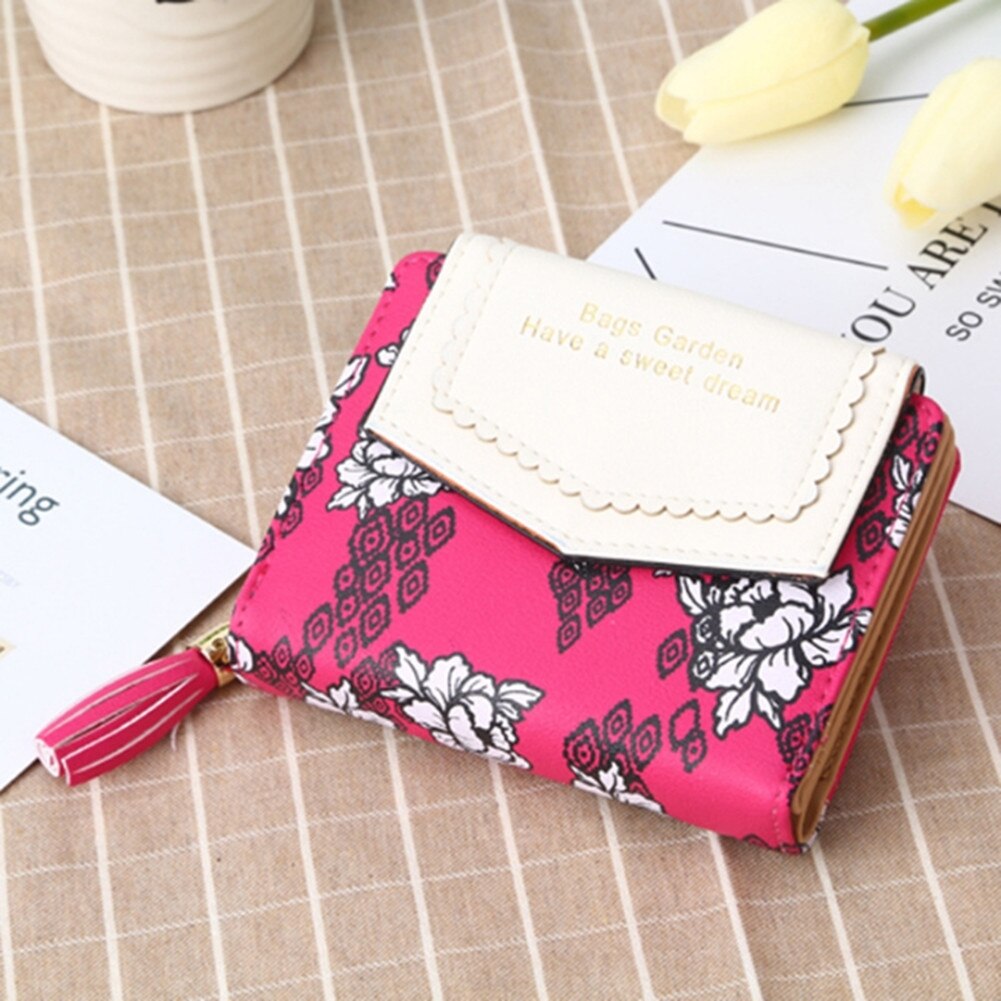 US Women Girls Short Wallet Coin Purse Organizer Pocket Small Credit Card Holder: 6