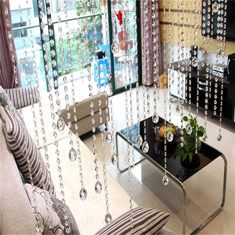 Kristall Glas Perle Vorhang Luxus Wohnzimmer Schlafzimmer Fenster Tür Hochzeit Dekor